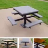 Square Picnic Pedestal T-Table thumbnail 2