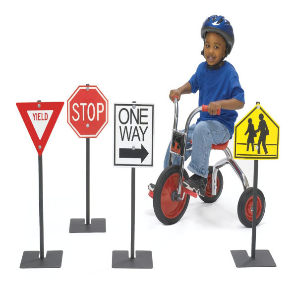 Angeles Traffic/Road Signs- Set of 4