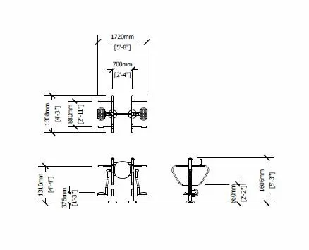 Double Station Pendulum Swing with Leg Lift