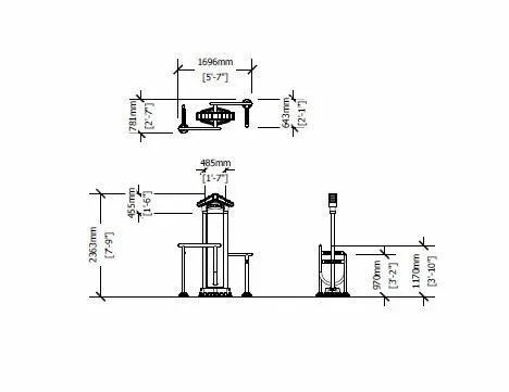 Royal Double Station Hamstring Stretch