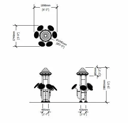 Royal Triple Station Tai Chi Hand Swing