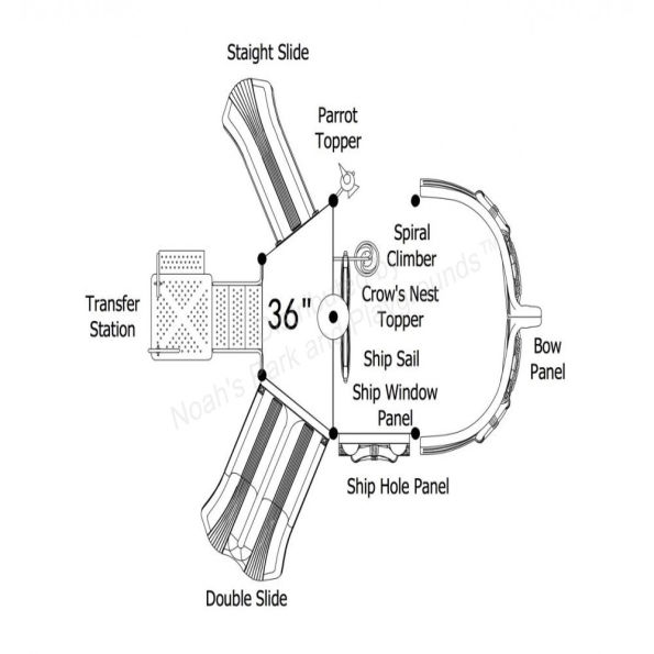 Treasure Hunt Pirate Ship Play Structure