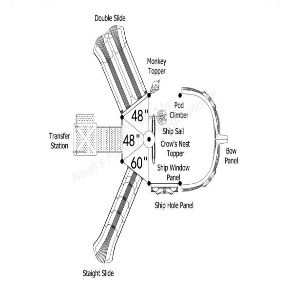 Pacific Expedition Pirate Ship Play Structure