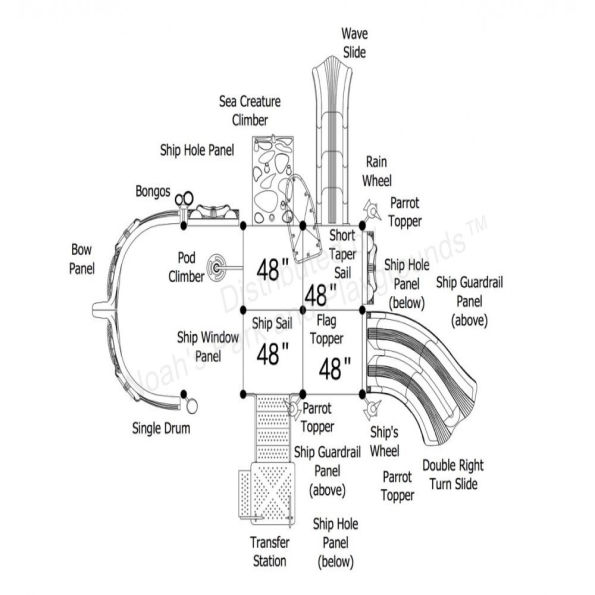 Bravo Pirate Ship Play Structure