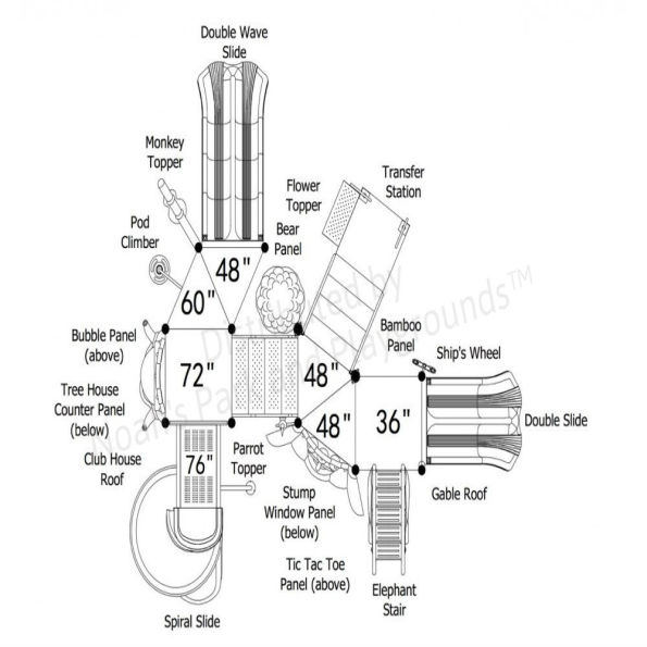 Kicking Kangaroo Tree House Play Structure