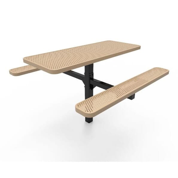 6' Rectangular Single Pedestal Table