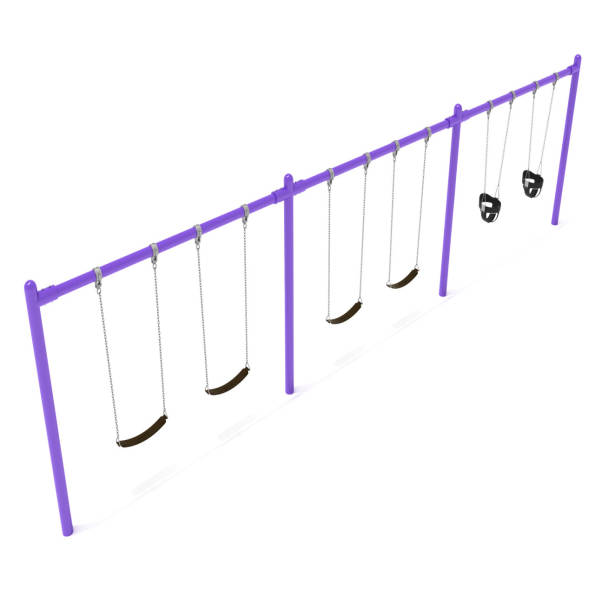 3-Bay Single Post Swings