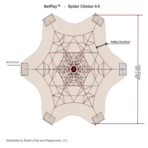 Spider Pyramid 6-6 Net Climber