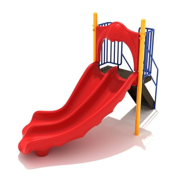 Freestanding 4' Double Right Turn Slide