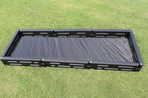 Border Timber Raised Garden Beds with Weed Mat