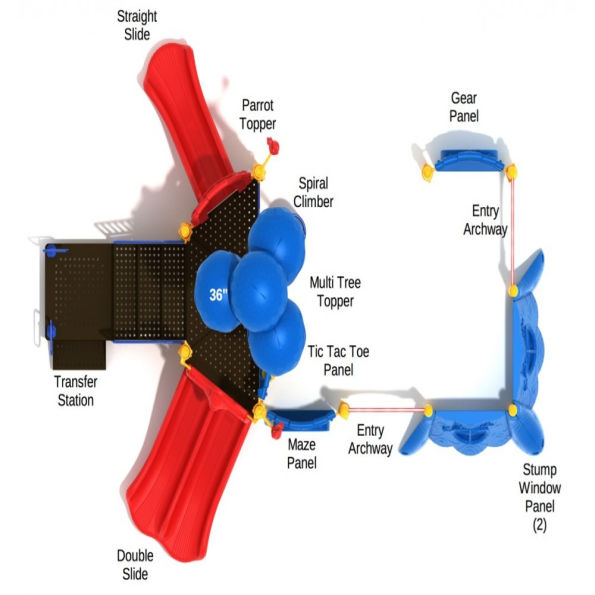 Wandering Wolf Tree House Play Structure