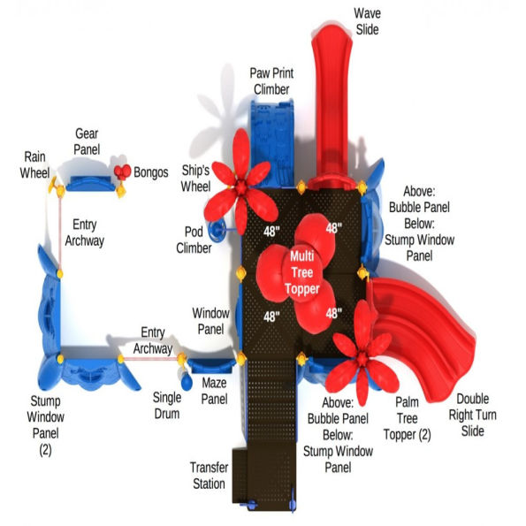 Brown Bear Tree House Play Structure