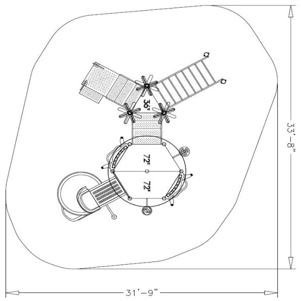 Prancing Panda Tree House Play Structure