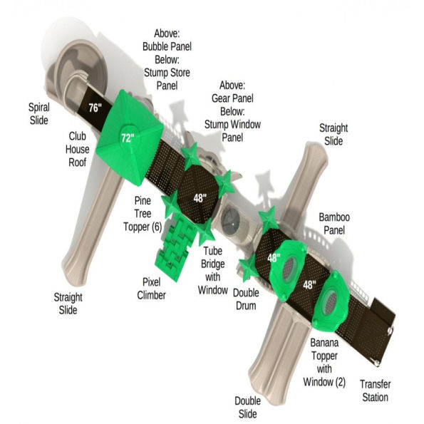 Comfy Chameleon Tree House Play Structure