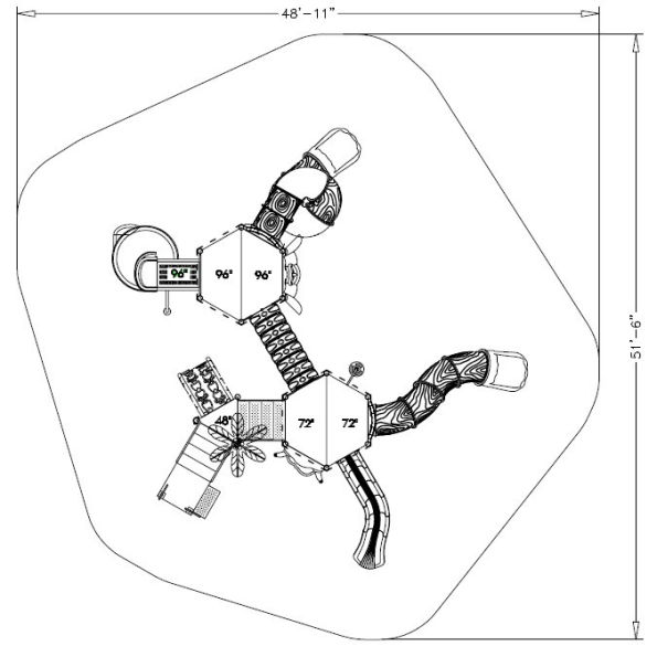 Spinning Spider Tree House Play Structure