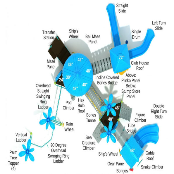 Fancy Frog Tree House Play Structure