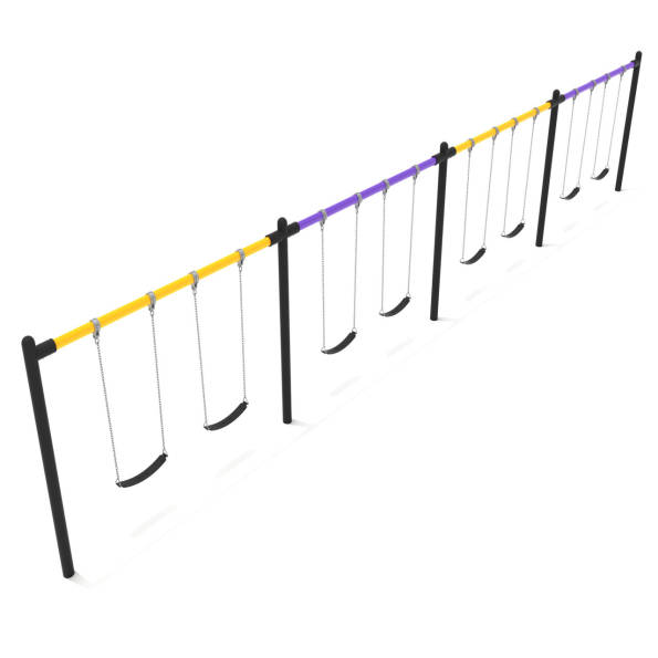 4-Bay Single Post Swings