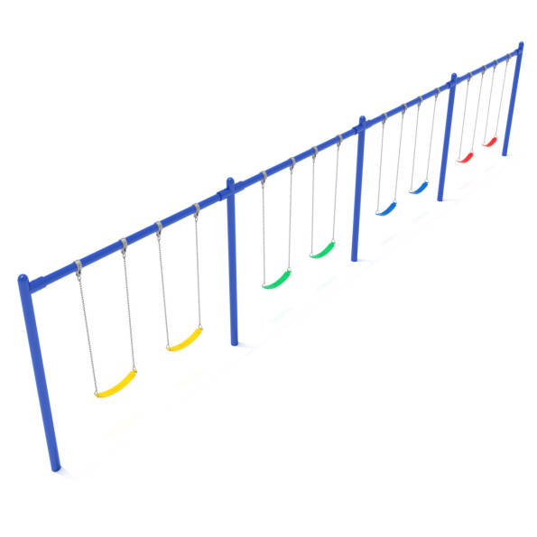 4-Bay Single Post Swings