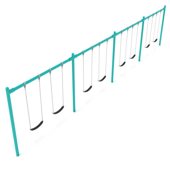 4-Bay Single Post Swings