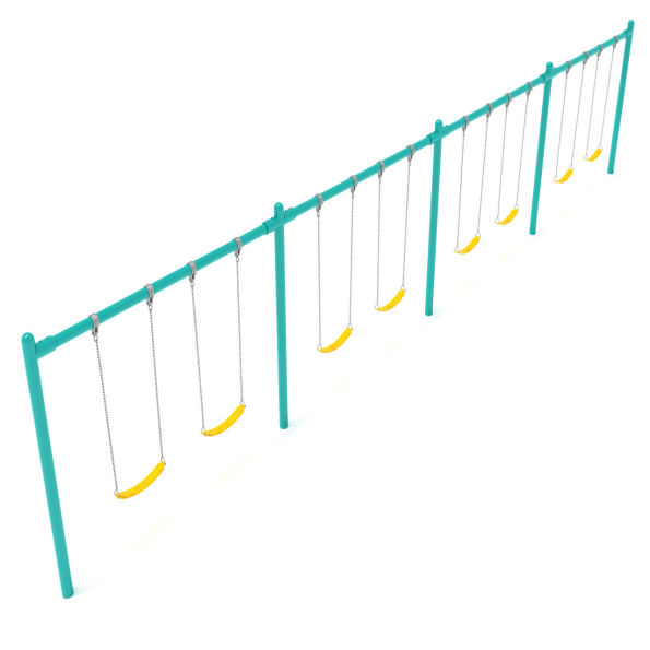 4-Bay Single Post Swings