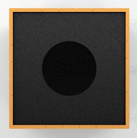 Standard Square Trash Receptacle