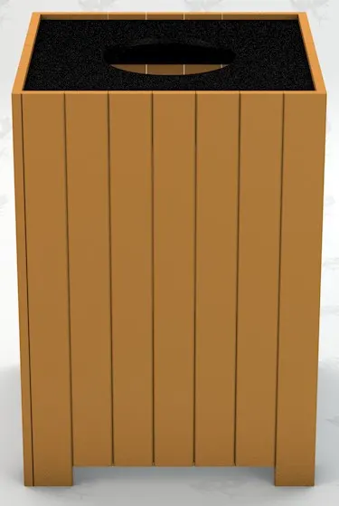 Standard Square Trash Receptacle