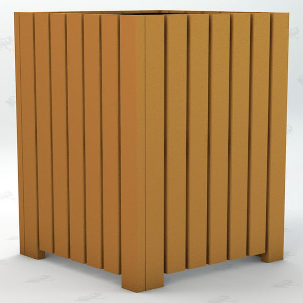 32 Gallon Heavy Duty Square Trash Receptacle