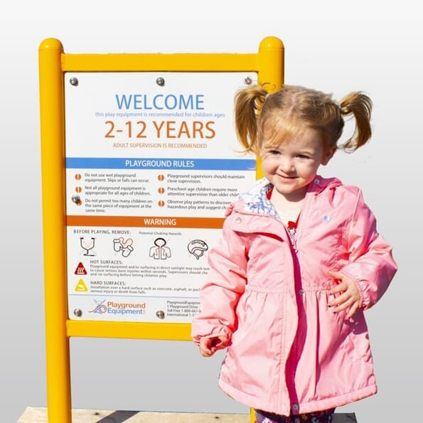 Double-Sided Safety and Welcome Sign