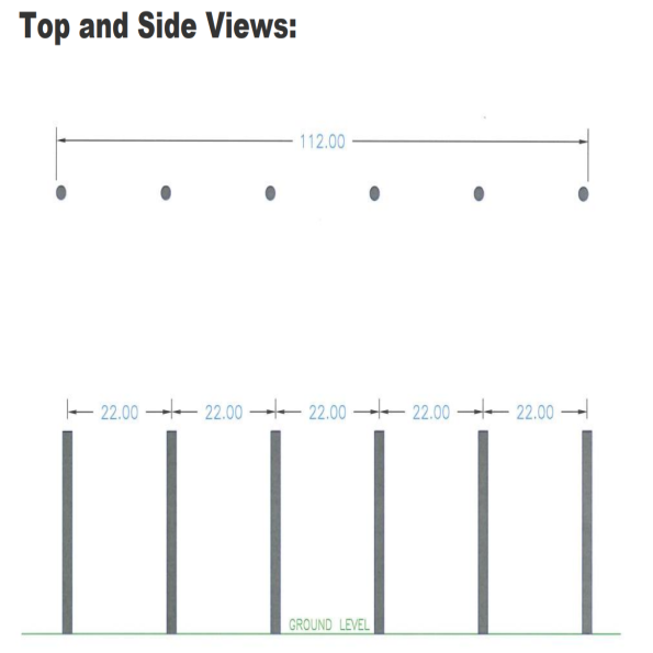 Dog Park Flexible Weave Poles Set of 6