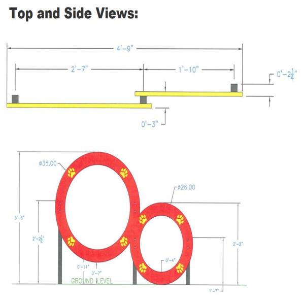 Double Hoop Dog Park Jump