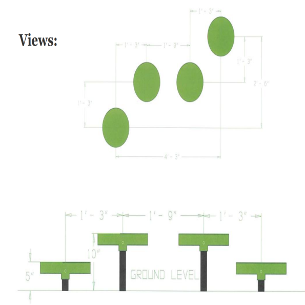 Dog Park Dalmatian Climbing Discs - Set of 4