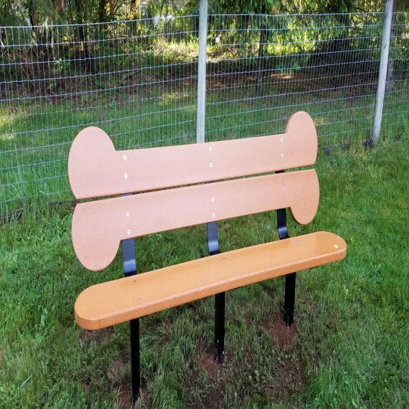 6' Biscuit Bone Dog Park Bench