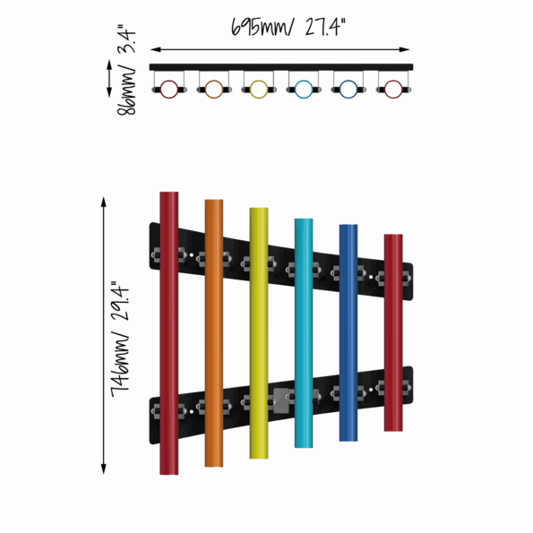 Rainbow Chimes Outdoor Instrument