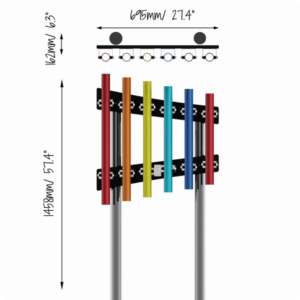 Rainbow Chimes Outdoor Instrument