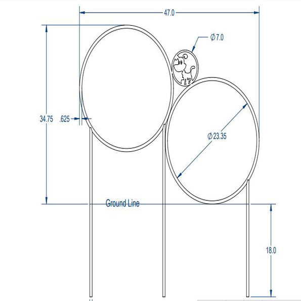 2 Hoop Dog Park Jump