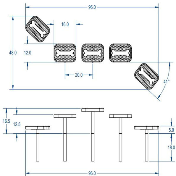 Stepping Pads for Dog Park - Set of 5