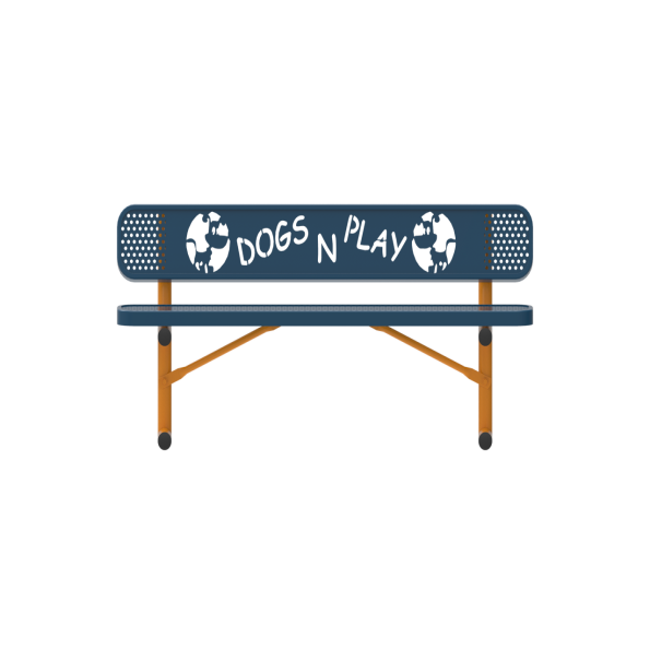 Dog Park Themed Bench