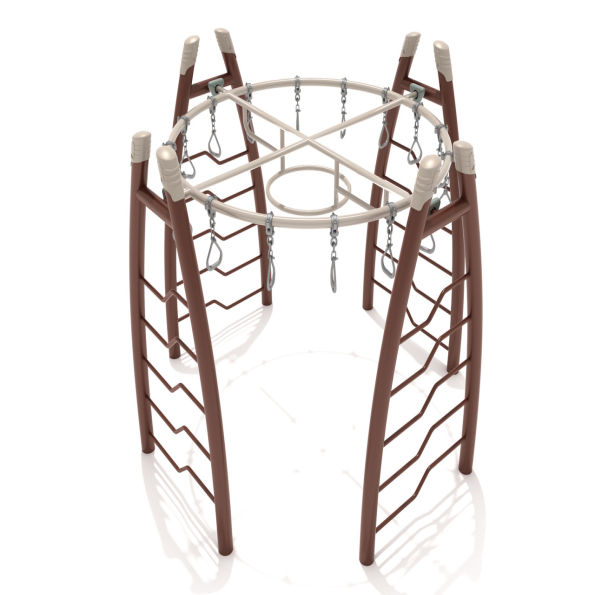 Curved Post Circle Overhead Swinging Ring Ladder