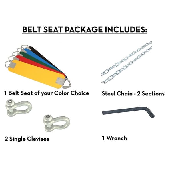 Belt Seat Package with Chain, Clevis Connectors and Wrench