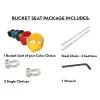 High Back Bucket Seat Package with Chain, Clevis Connectors and Wrench thumbnail 1