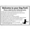 Standard Dog Park Rules Sign thumbnail 2