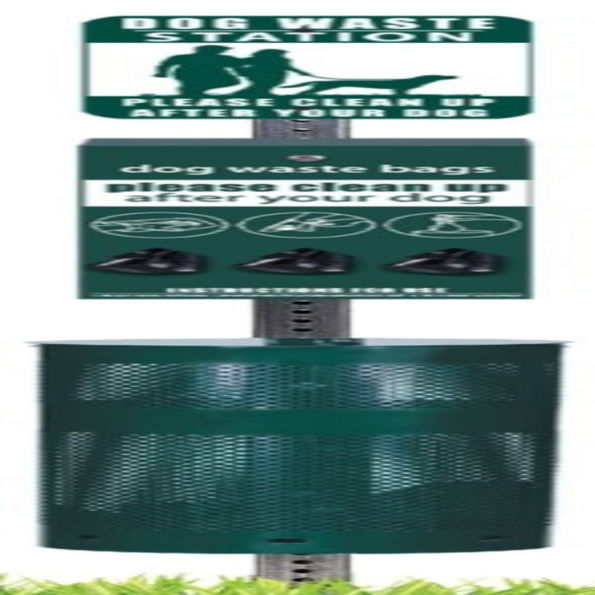 Complete Dog Waste Station with Roll Bags