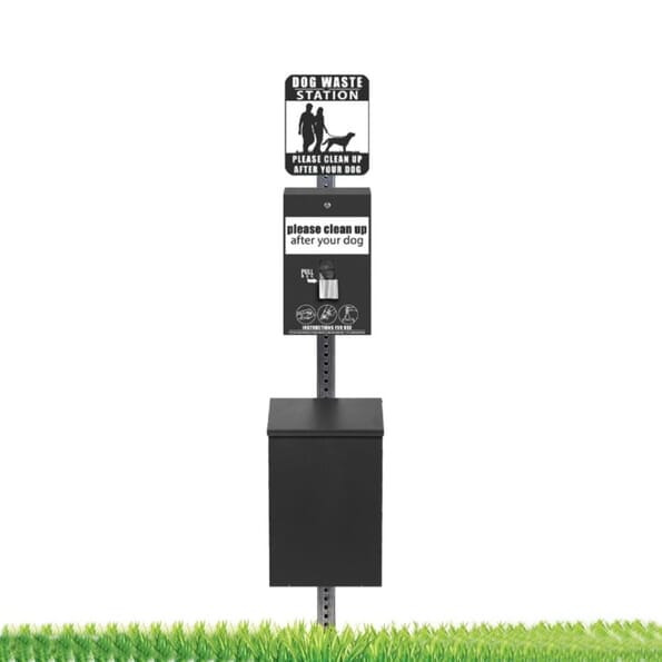 Complete Dog Waste Station with Roll Bags