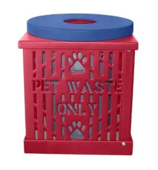 22 Gallon "Pet Waste" Receptacle with Flat Lid and Liner