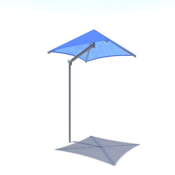 Single Post Pyramid Cantilever Shade