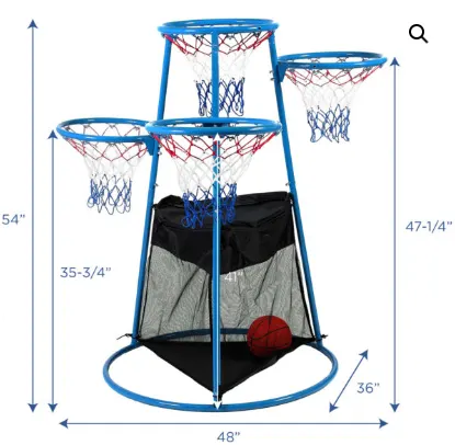 4-Ring Basketball Stand with Storage Bag