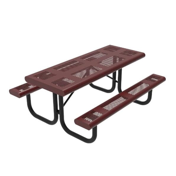 Rectangular Portable Table with Rolled Edges