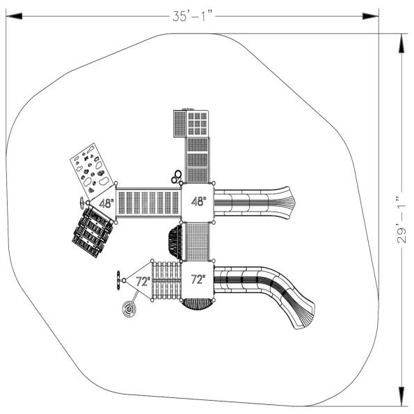 Alcazar Acres Castle Spark Playground Structure