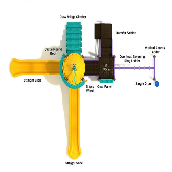 Flight of Fairies Castle Spark Playground Structure