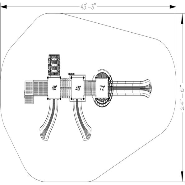 Winter Winds Castle Spark Playground Structure